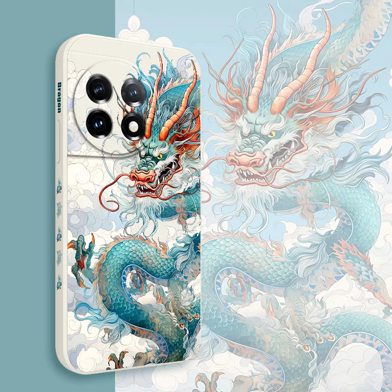Blue Dragon Case for OnePlus Models 12R to 7T Pro
