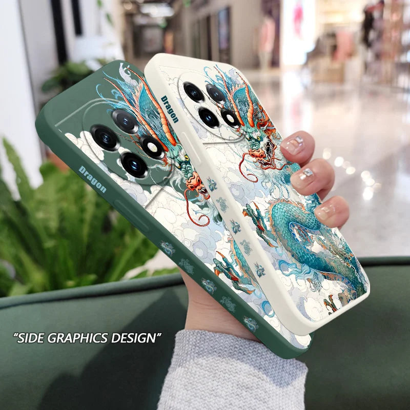 Blue Dragon Case for OnePlus Models 12R to 7T Pro