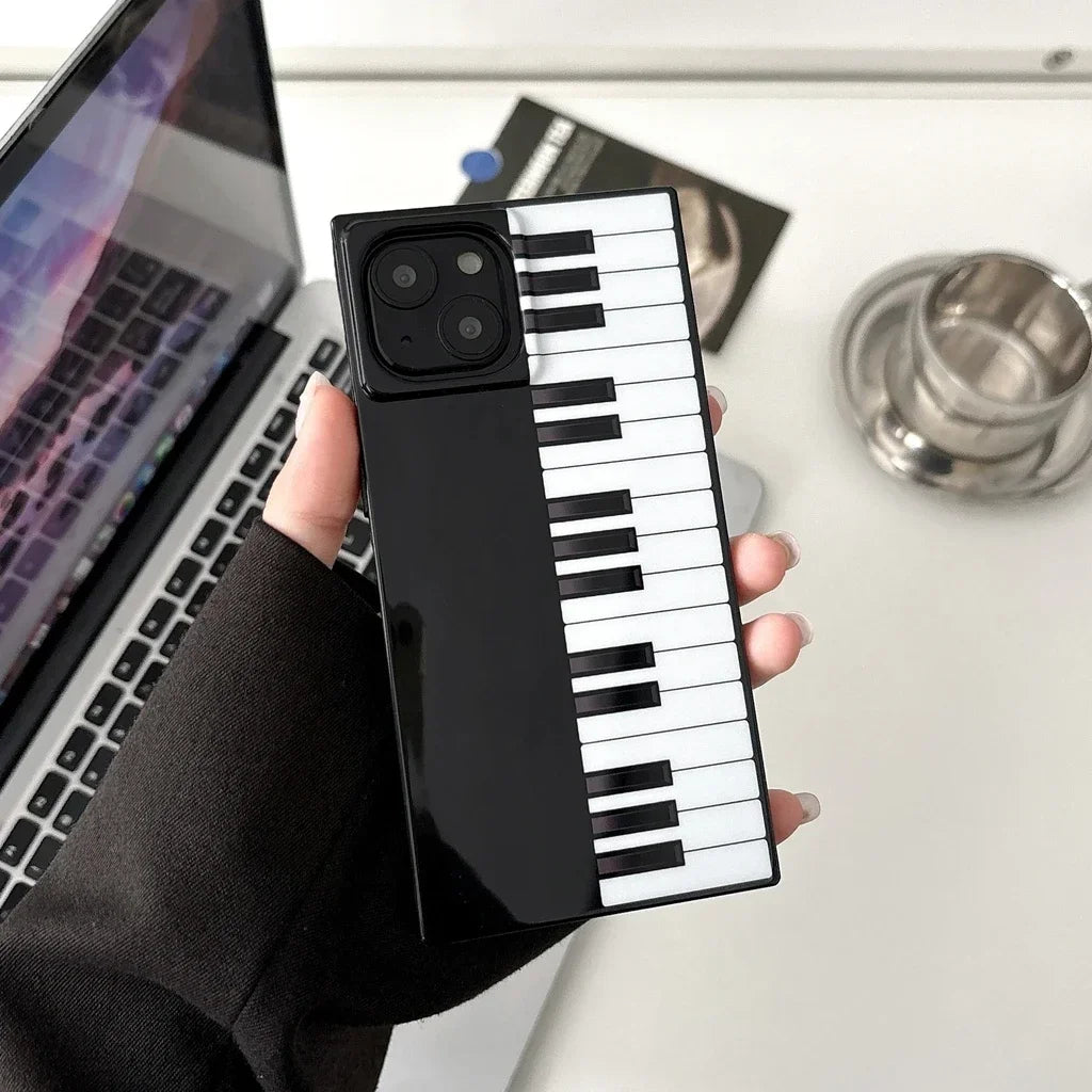 iPhone 17 Piano Pattern Shockproof Phone Case