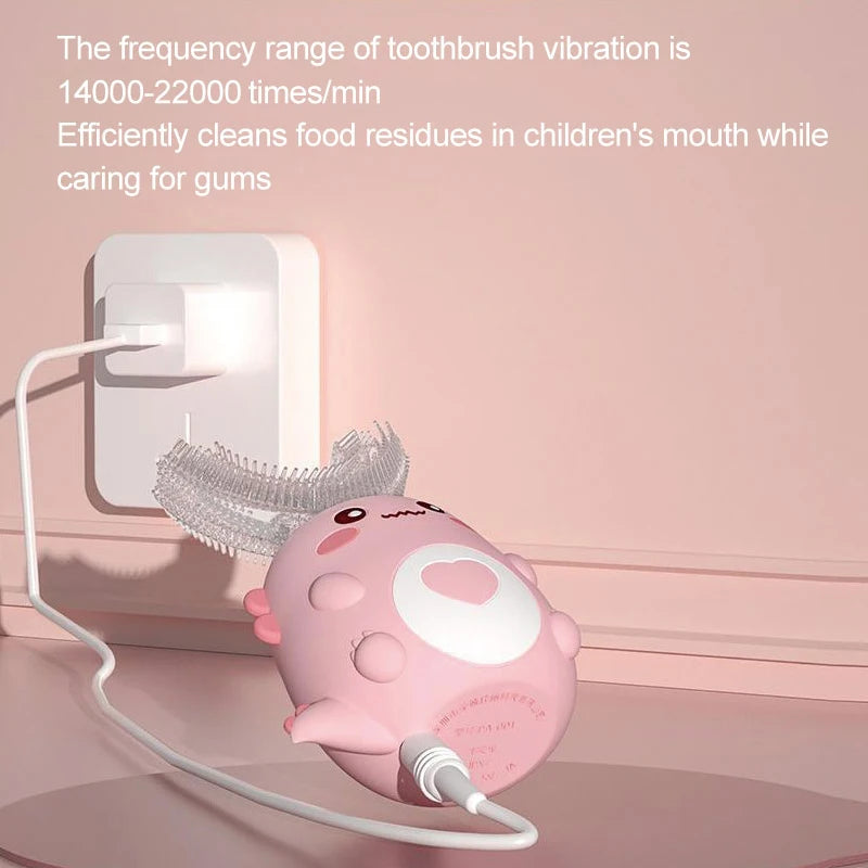 Smart Cartoon Kids U-shaped Electric Toothbrush