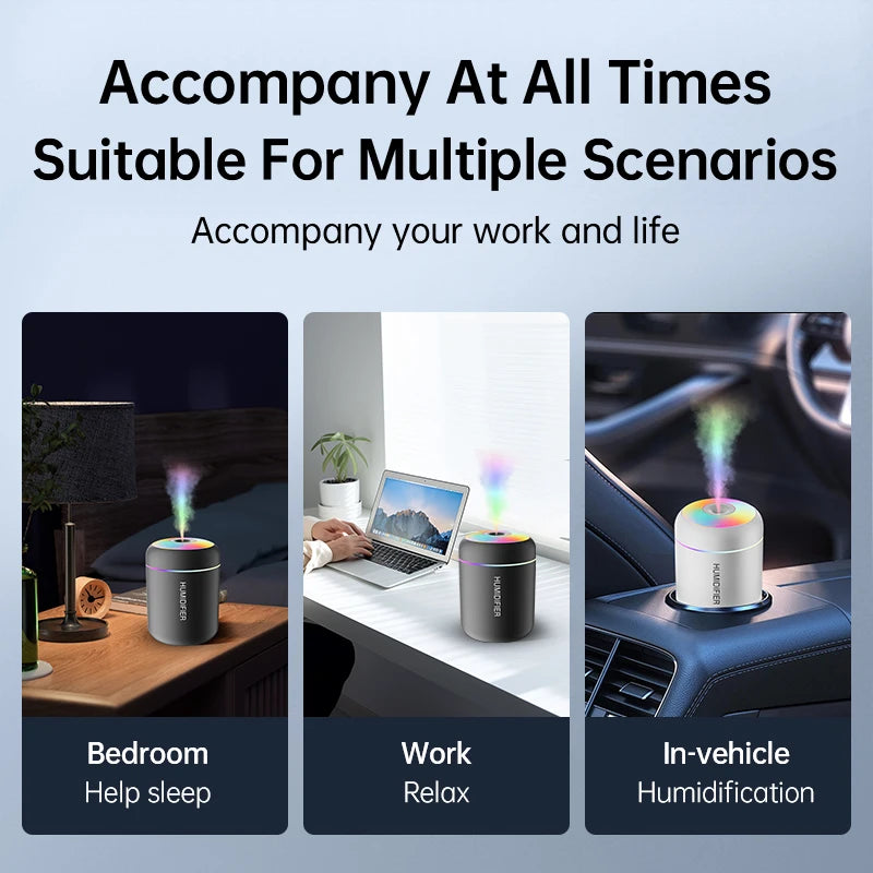 180ML Mini USB Air Humidifier Aroma Diffuser for Home & Car