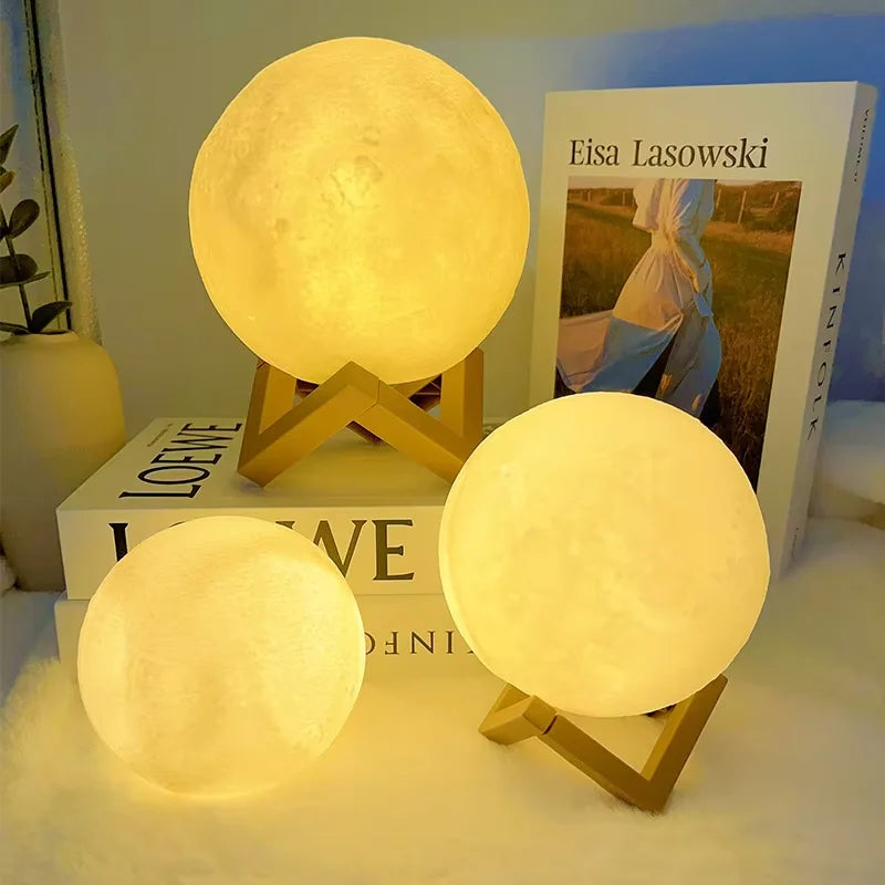 LED Moon Night Light for Bedroom & Decor