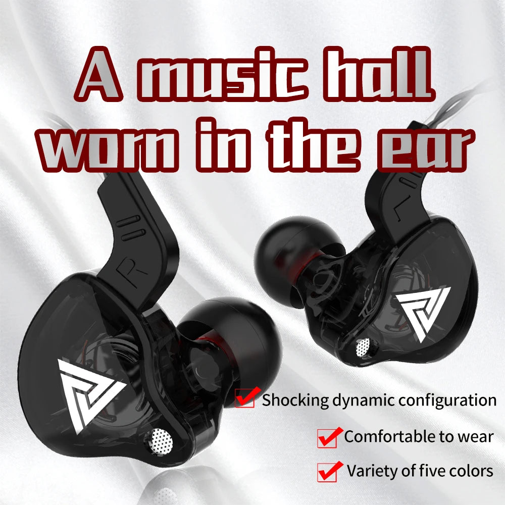 QKZ AK6 Earphones - Dynamic Driver with Mic & HIFI Sound