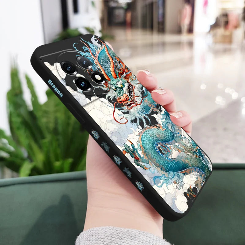 Blue Dragon Case for OnePlus Models 12R to 7T Pro