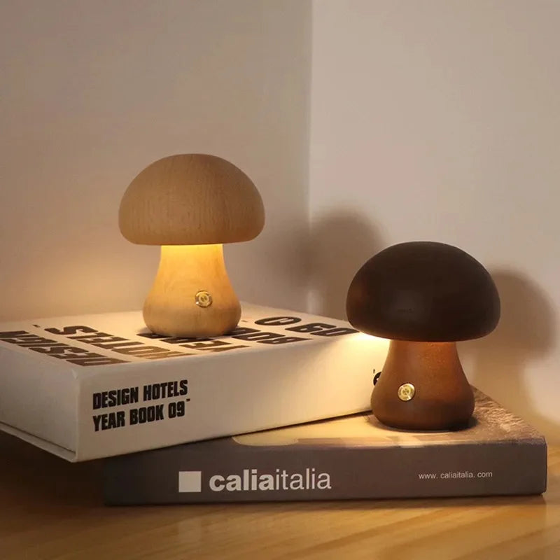 LED Mushroom Night Light with Touch Switch