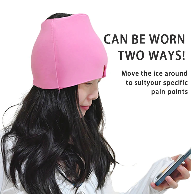 Migraine Relief Ice Hat with Gel Compress