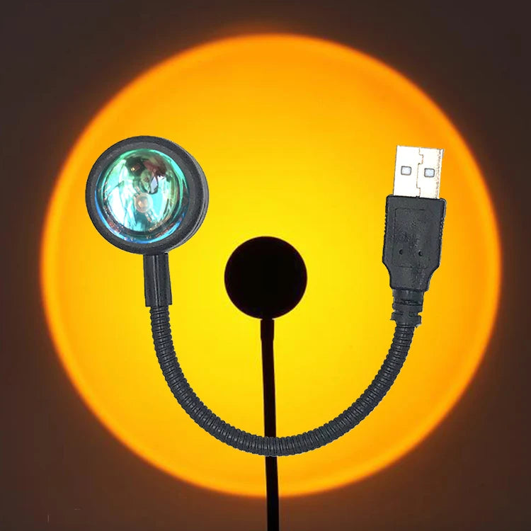 USB Sunset Lamp for Photography & Coffee Decor