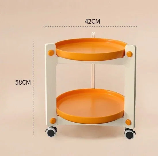 Nordic Coffee Table with Wheels - Minimalist Storage Rack