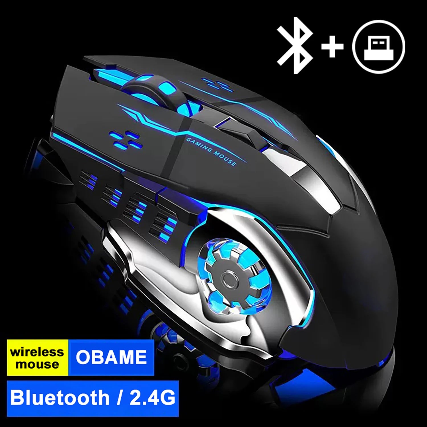 Rechargeable Bluetooth Gaming Mouse - Silent & Backlit