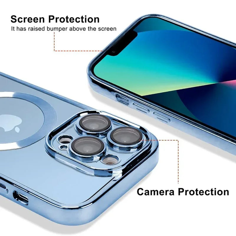 Clear Magnetic Case for iPhone - Lens Protection & Magsafe