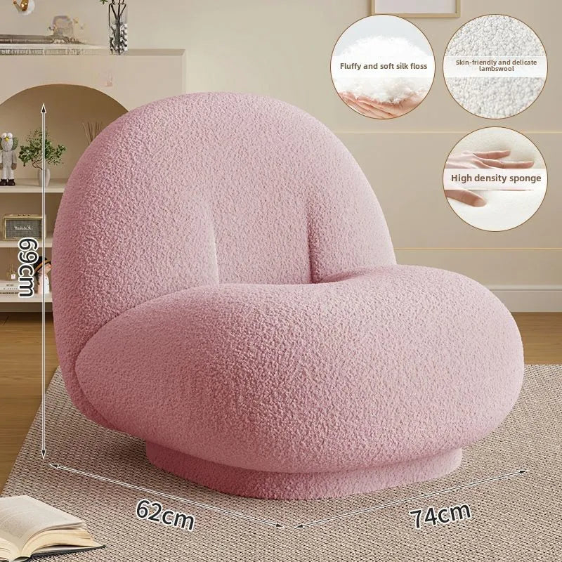 Cloud Lazy Sofa with Lamb Fleece Fabric