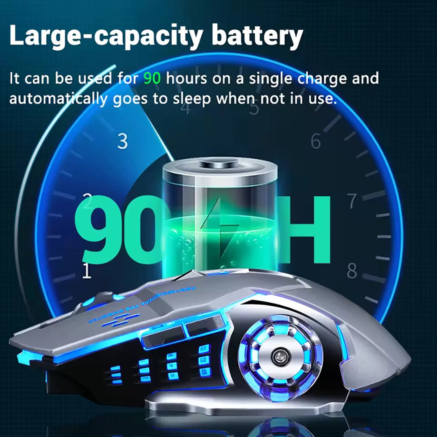 Rechargeable Bluetooth Gaming Mouse - Silent & Backlit