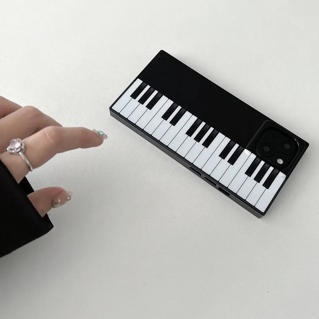 iPhone 17 Piano Pattern Shockproof Phone Case