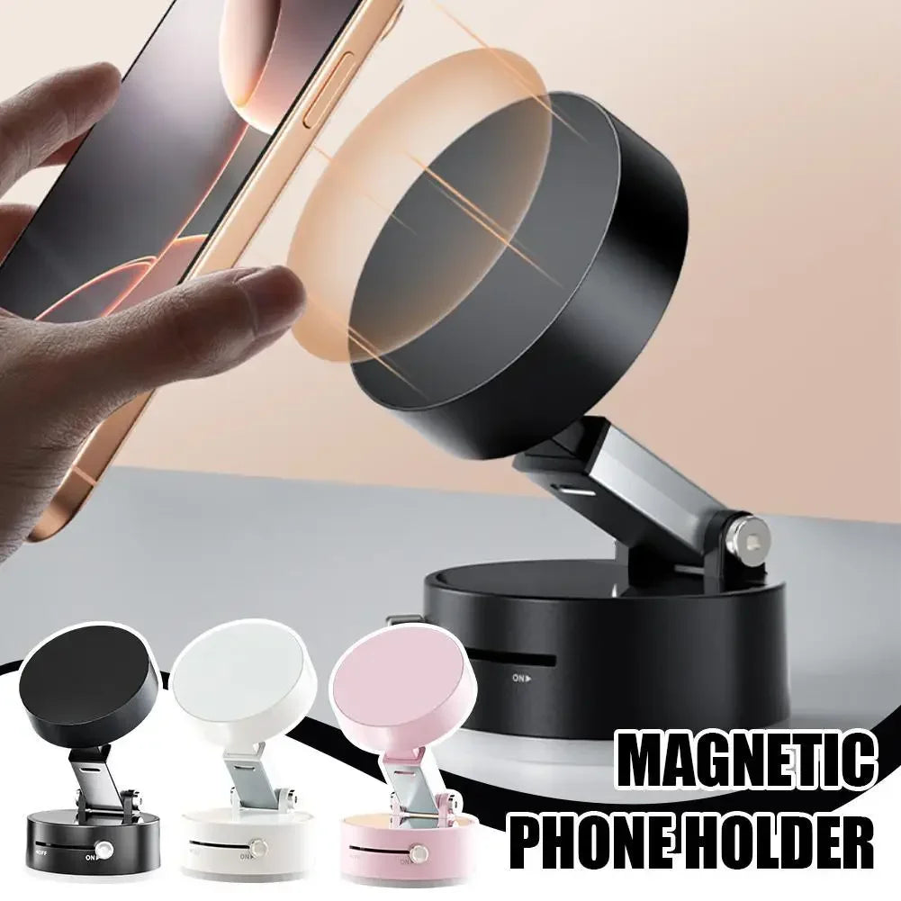 Universal Magnetic Phone Holder with Suction & Stability