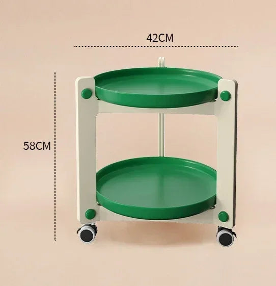 Nordic Coffee Table with Wheels - Minimalist Storage Rack