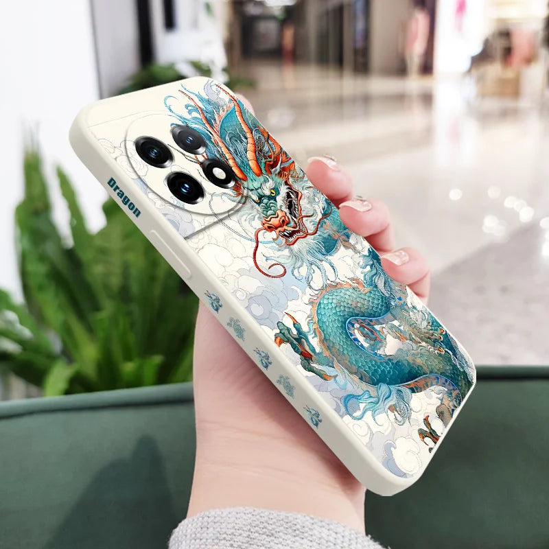 Blue Dragon Case for OnePlus Models 12R to 7T Pro