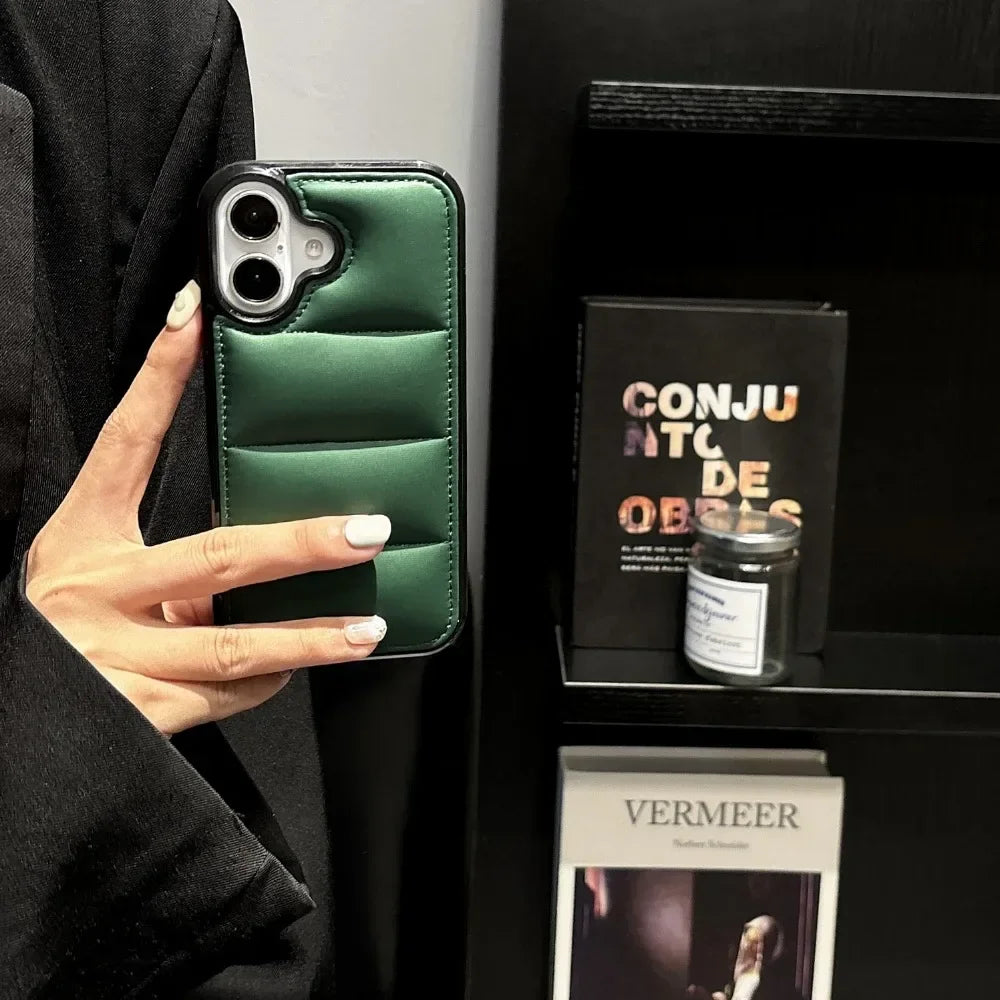 Shockproof Puffer Phone Case for iPhone 16 Series
