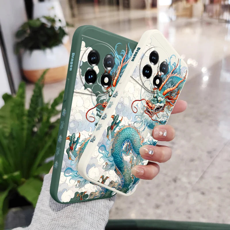 Blue Dragon Case for OnePlus Models 12R to 7T Pro