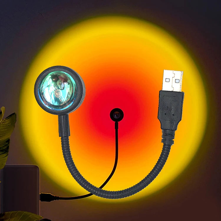 USB Sunset Lamp for Photography & Coffee Decor