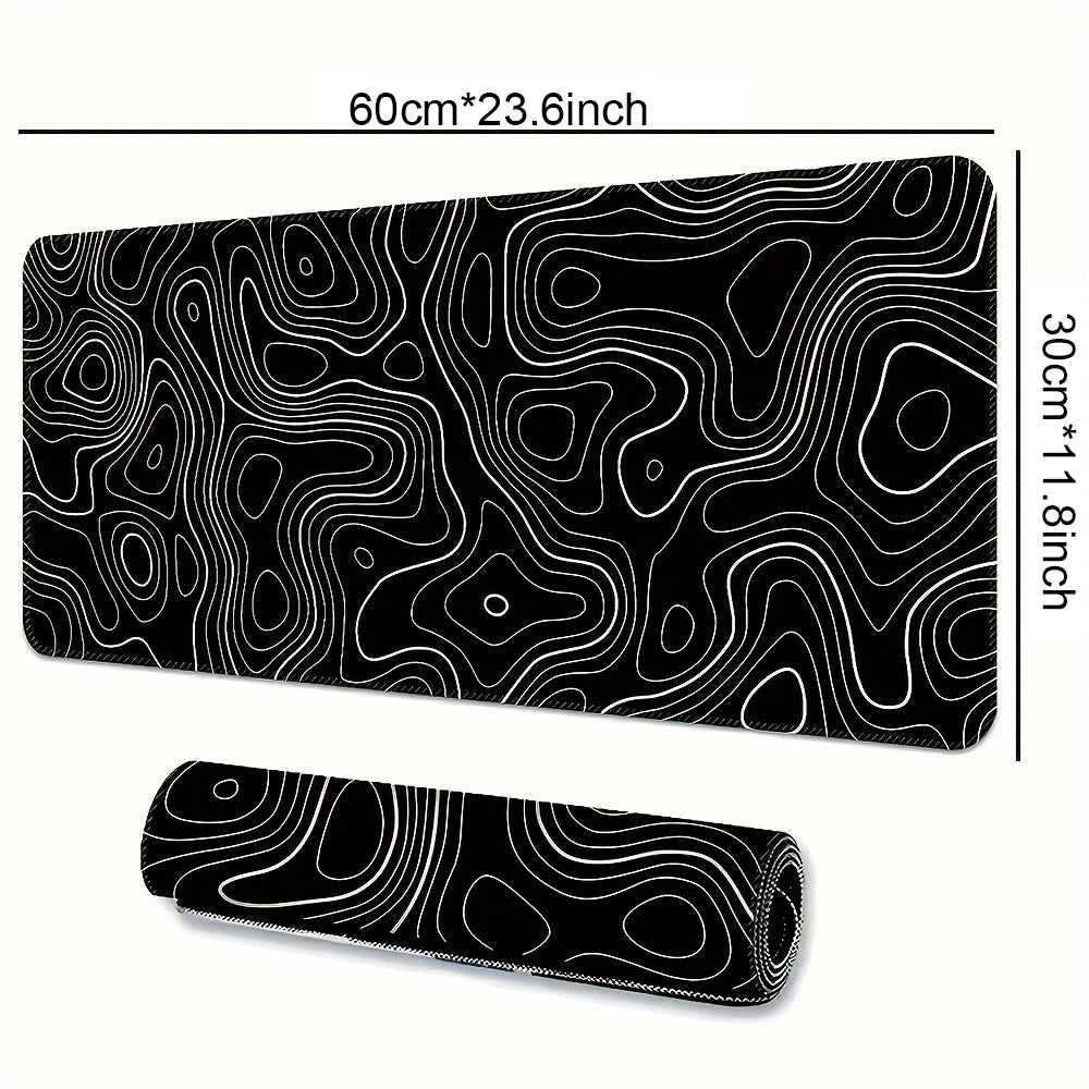 Large Gaming Mouse Pad with Stitched Edges & Non-Slip Base