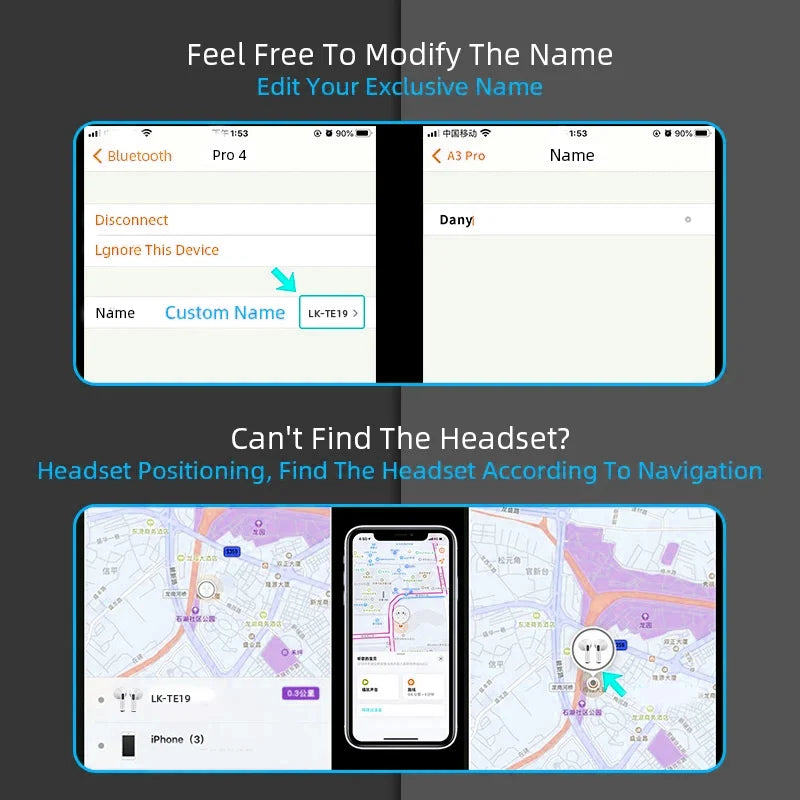 Bluetooth Wireless Earbuds with Siri & Touch Control