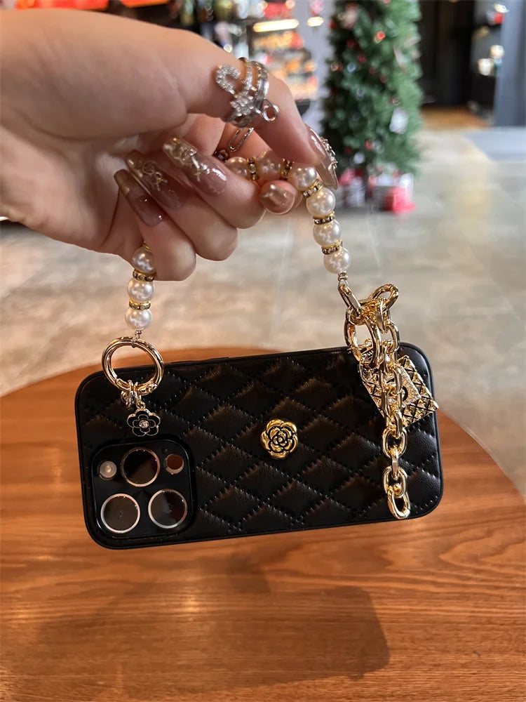 iPhone 17 Pro Max 3D Camellia Case with Chain