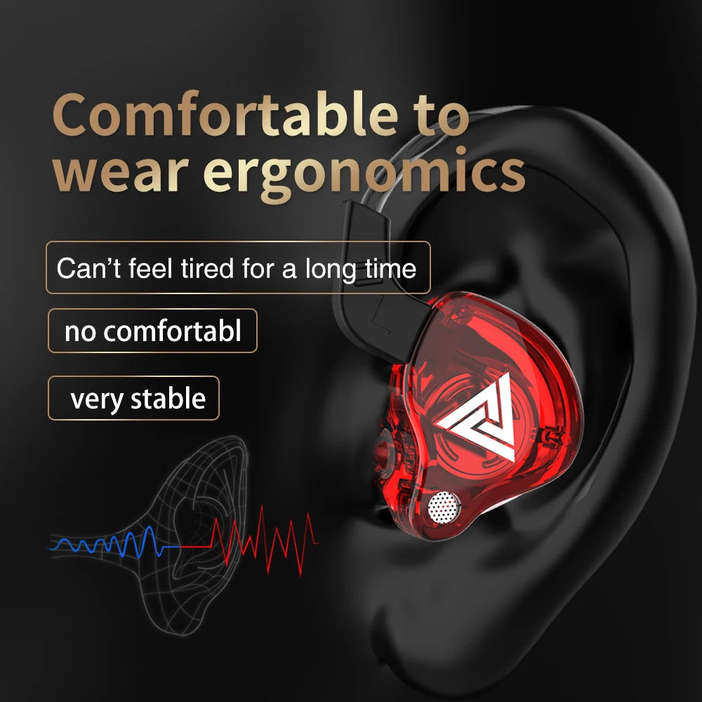 QKZ AK6 Earphones - Dynamic Driver with Mic & HIFI Sound