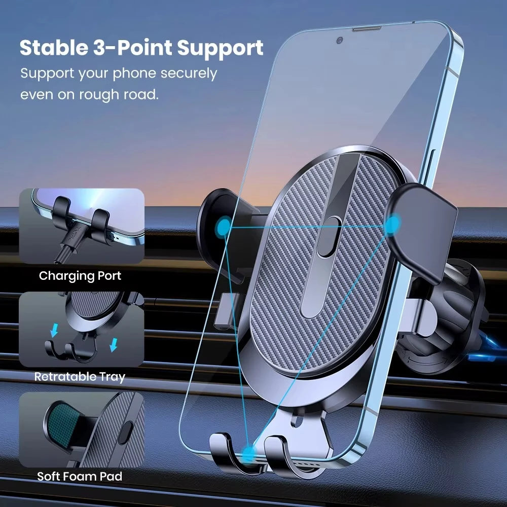 Universal Gravity Car Phone Holder with Auto Locking