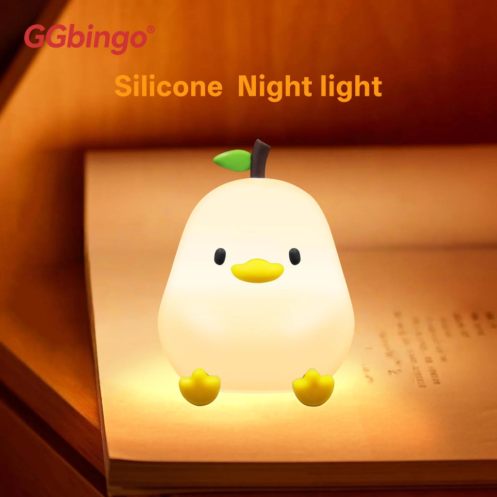 Kids Silicone Night Light - USB Rechargeable Lamp
