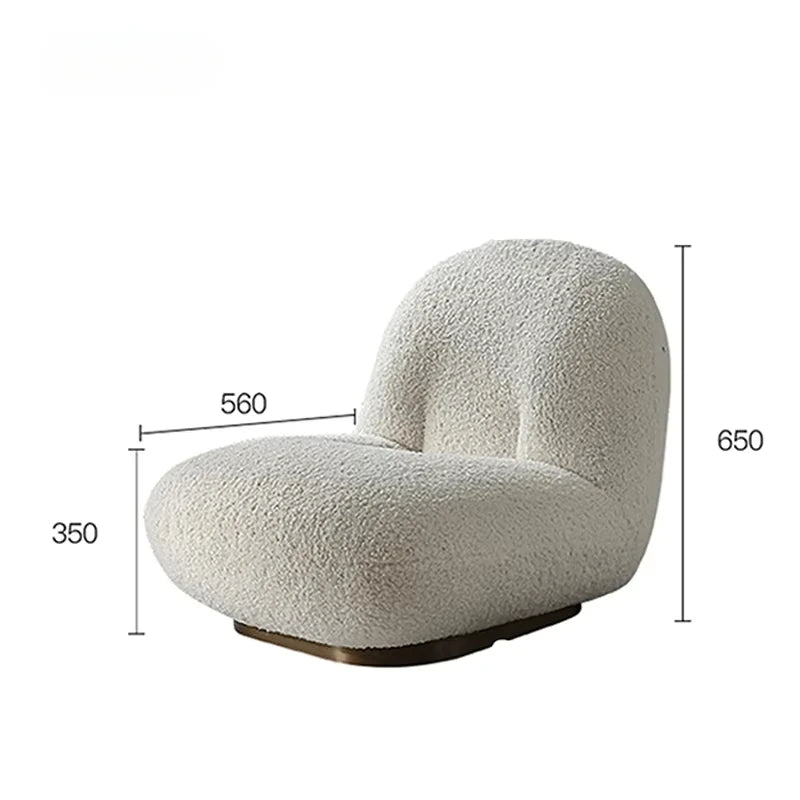 Cloud Lazy Sofa with Lamb Fleece Fabric