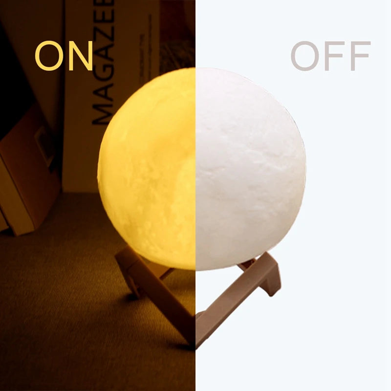 LED Moon Night Light for Bedroom & Decor