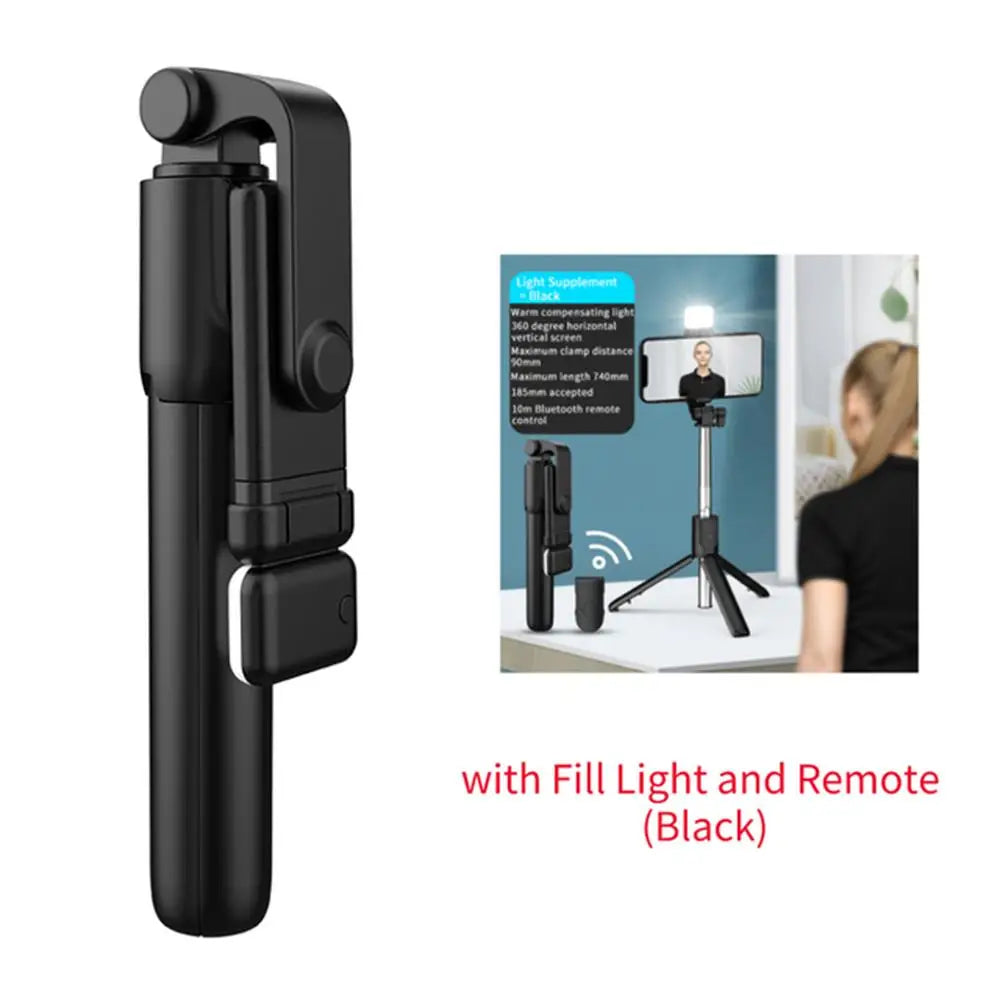 Bluetooth Selfie Stick Tripod with Remote Shutter & Fill Light