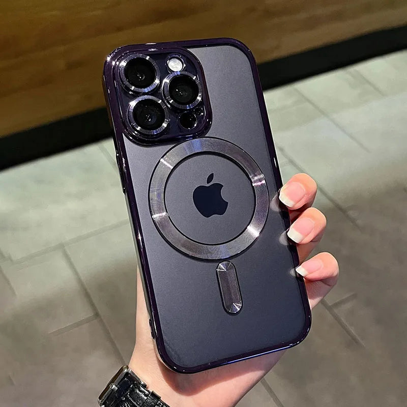 Magnetic Plating iPhone Case for MagSafe Wireless Charging