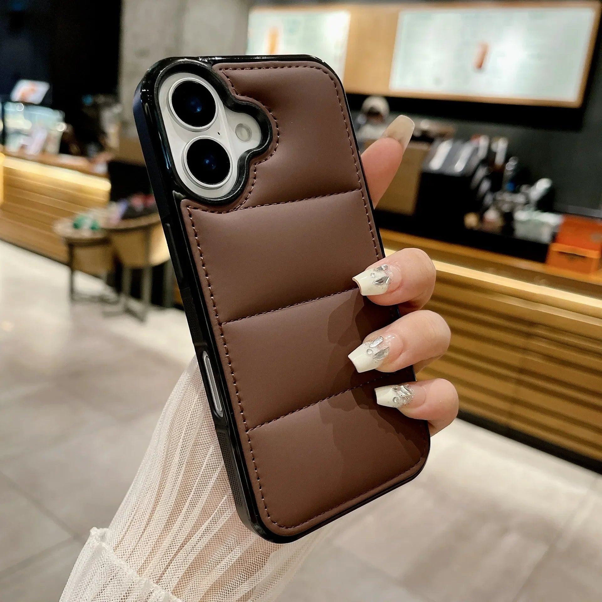 Shockproof Puffer Phone Case for iPhone 16 Series