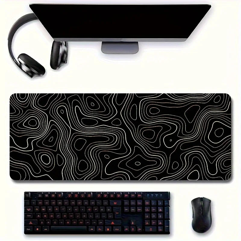 Large Gaming Mouse Pad with Stitched Edges & Non-Slip Base