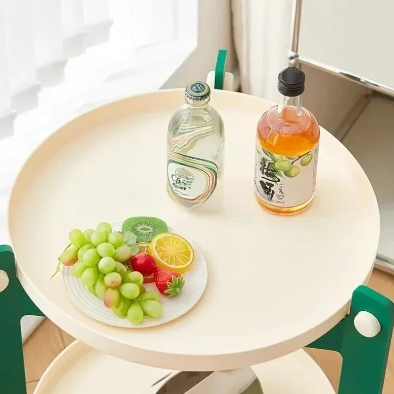 Nordic Coffee Table with Wheels - Minimalist Storage Rack