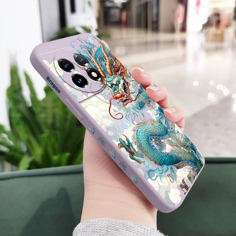 Blue Dragon Case for OnePlus Models 12R to 7T Pro