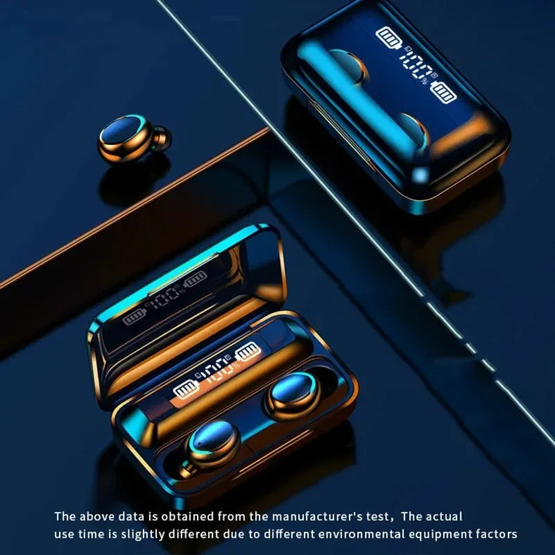 F9 Wireless Earphones with LED Display and Noise Reduction