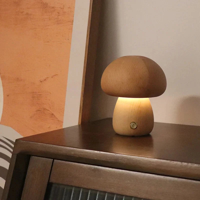 LED Mushroom Night Light with Touch Switch