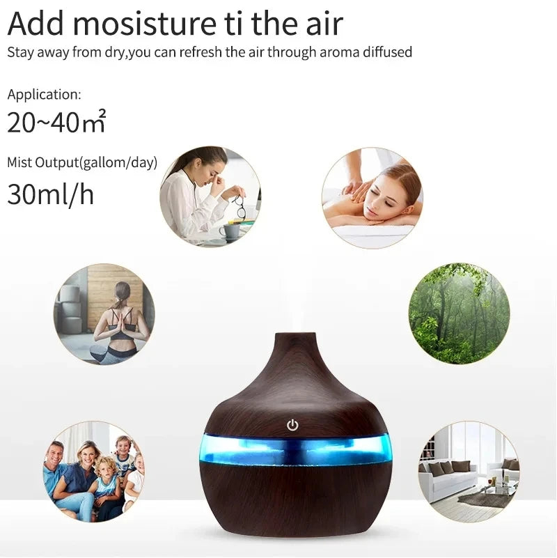 Aroma Air Diffuser Humidifier 300ml for Home