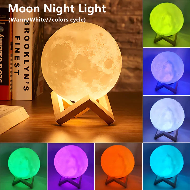 LED Moon Night Light - Perfect Kids Gift & Decor