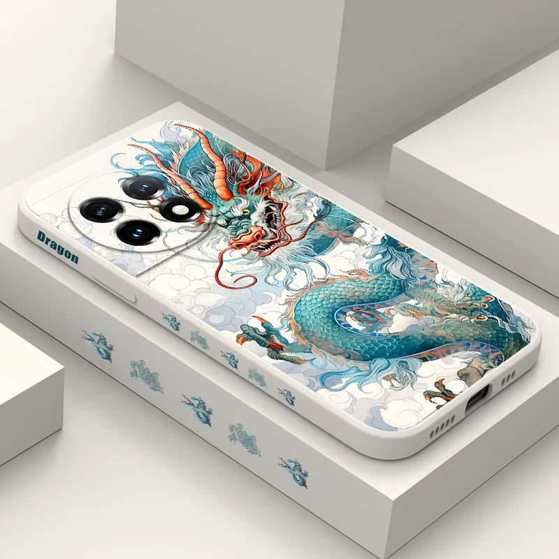 Blue Dragon Case for OnePlus Models 12R to 7T Pro