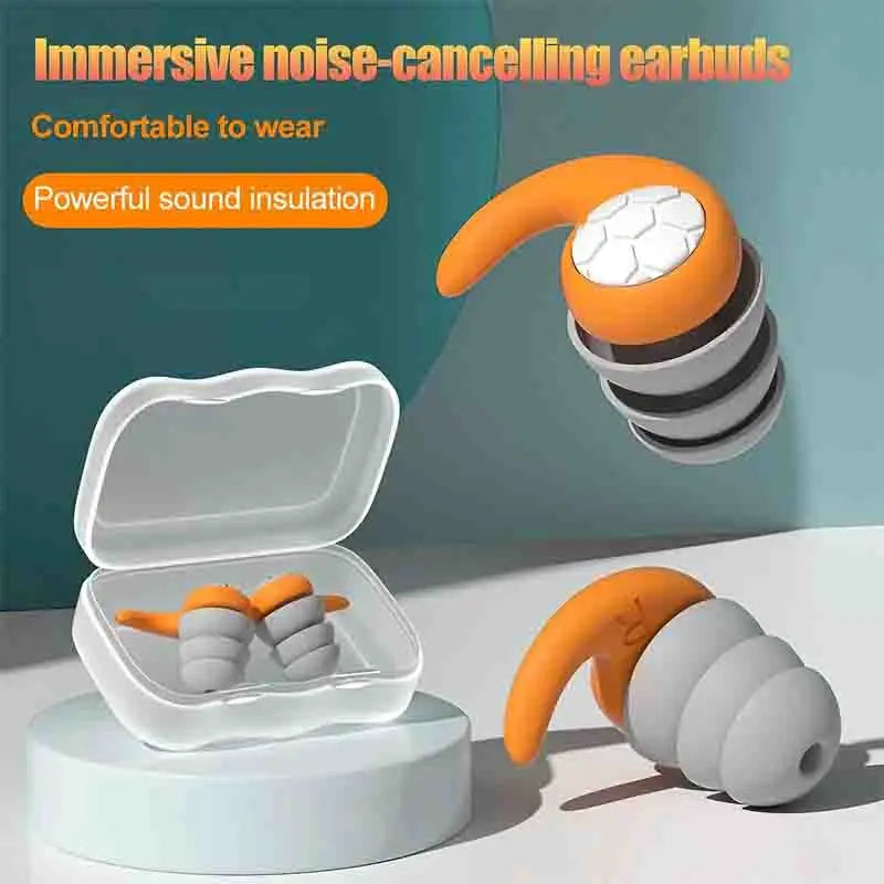Silicone Noise Cancelling Earplugs for Sleeping & Swimming