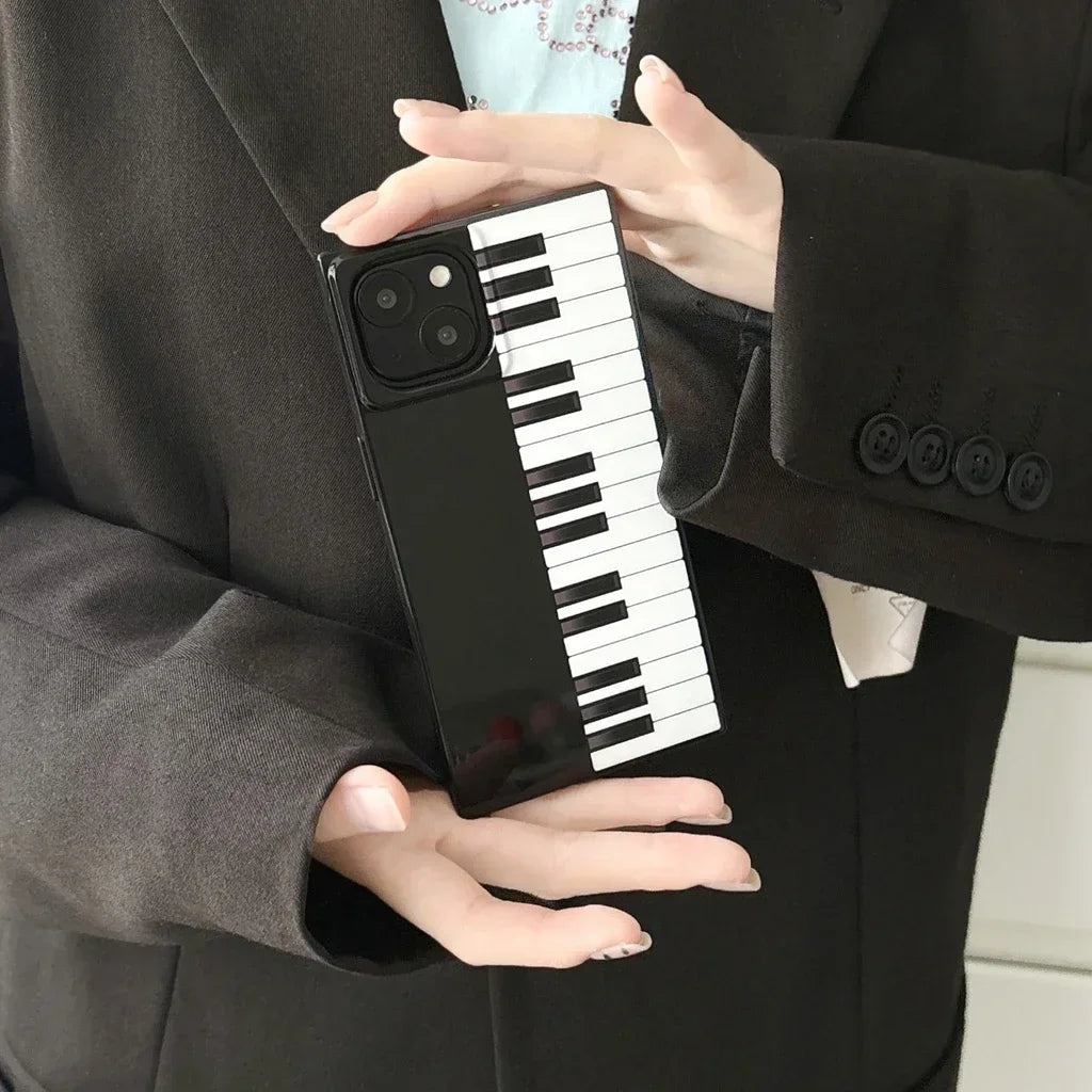 iPhone 17 Piano Pattern Shockproof Phone Case