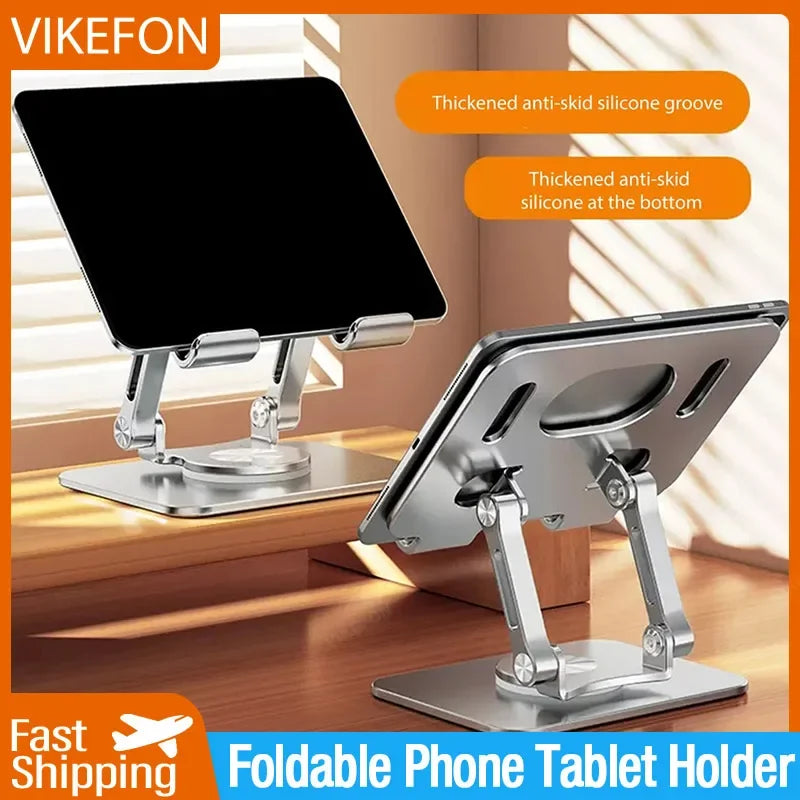 360 Rotating Foldable Phone Holder for Tablets and Phones