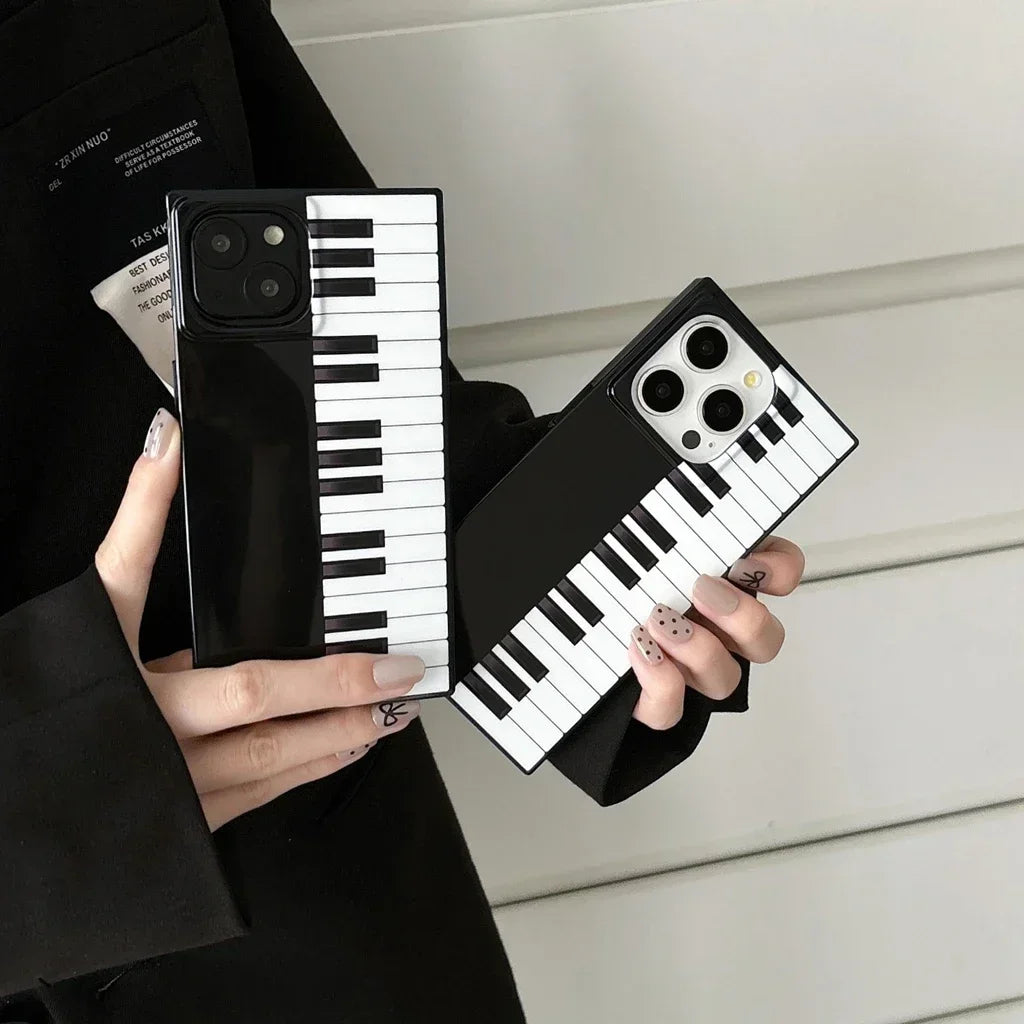 iPhone 17 Piano Pattern Shockproof Phone Case