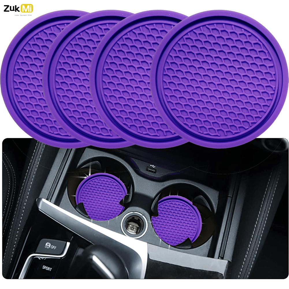 Universal Car Cup Coaster - ZukMi 4pcs Non-Slip Holders