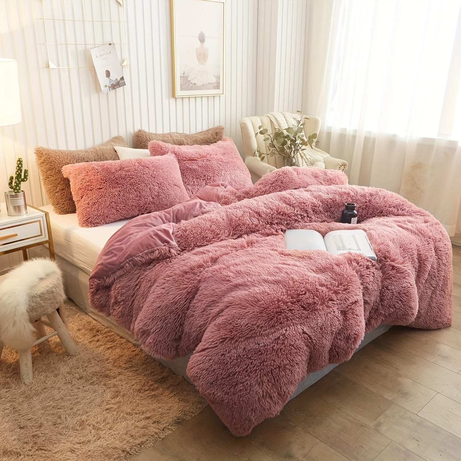 Polyester Duvet Cover Set 3pcs Multicolor Plush