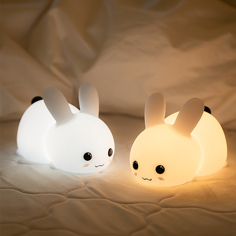 Jade Rabbit Silicone Night Light | USB, Colorful, Touch