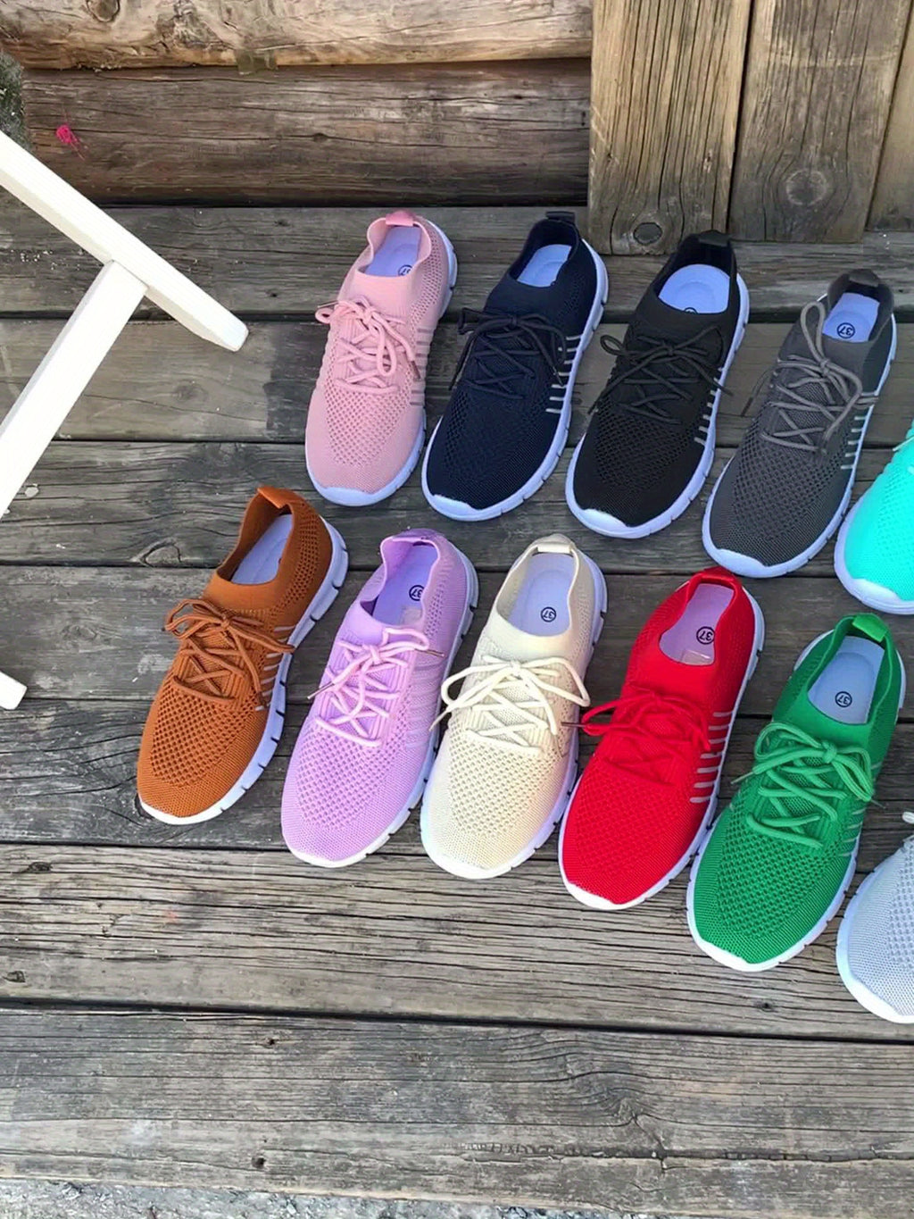 Women's Breathable Knit Sneakers for Casual Running